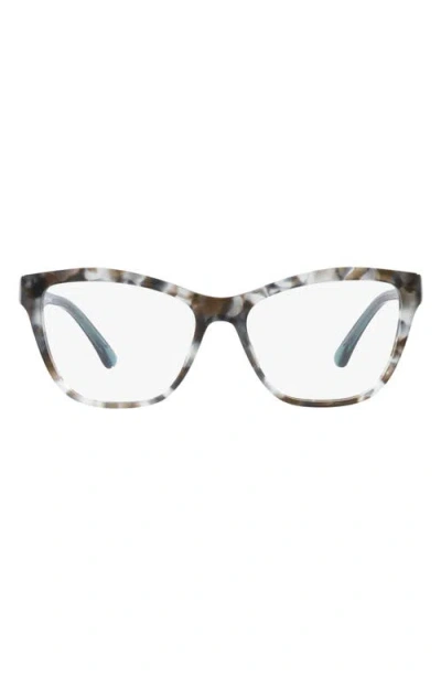 Emporio Armani 52mm Cat Eye Optical Glasses In Brown