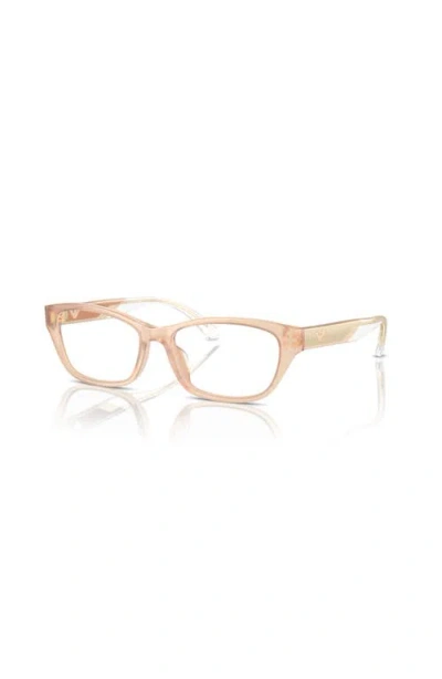 Emporio Armani 52mm Cat Eye Optical Glasses In Orange