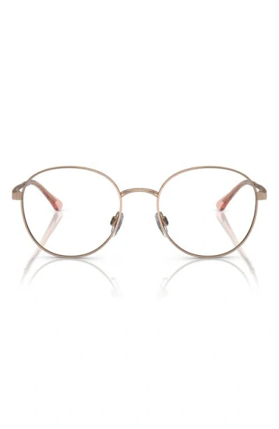 Emporio Armani 52mm Pillow Optical Glasses In Gold