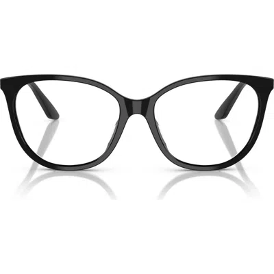 Emporio Armani 53mm Cat Eye Optical Glasses In Black
