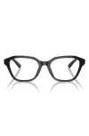 Emporio Armani 53mm Irregular Optical Glasses In Black