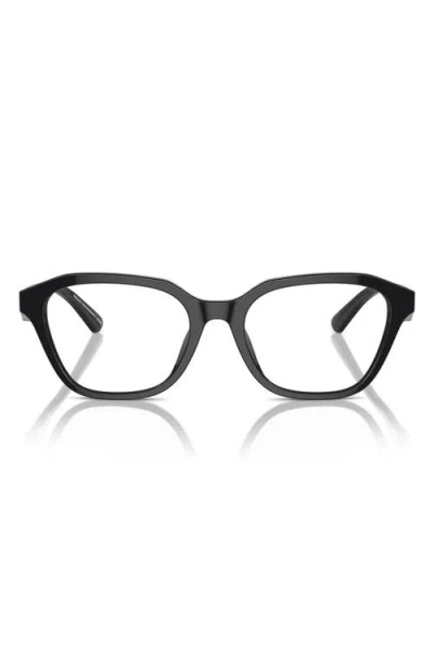 Emporio Armani 53mm Irregular Optical Glasses In Black