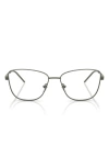 Emporio Armani 53mm Irregular Optical Glasses In Gray