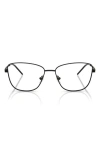 Emporio Armani 53mm Irregular Optical Glasses In Black