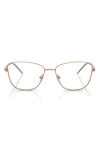 Emporio Armani 53mm Irregular Optical Glasses In Gold
