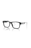 Emporio Armani 53mm Rectangle Optical Glasses In Black