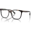 Emporio Armani 53mm Rectangle Optical Glasses In Brown