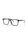 Emporio Armani 53mm Square Optical Glasses In Black