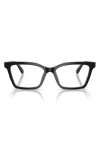 Emporio Armani 54mm Butterfly Optical Glasses In Black
