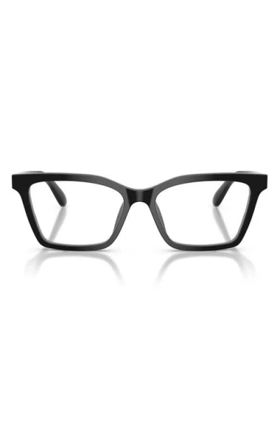 Emporio Armani 54mm Butterfly Optical Glasses In Black