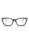 Emporio Armani 54mm Cat Eye Optical Glasses In Gray