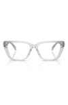 Emporio Armani 54mm Cat Eye Optical Glasses In Neutral