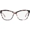 Emporio Armani 54mm Cat Eye Optical Glasses In Brown