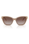 Emporio Armani 54mm Gradient Cat Eye Sunglasses In Brown