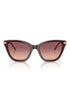 Emporio Armani 54mm Gradient Cat Eye Sunglasses In Purple
