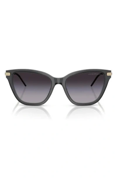 Emporio Armani Cat-eye Sunglasses Featuring Gradient Lenses In Gray