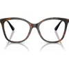 Emporio Armani 54mm Square Optical Glasses In Brown