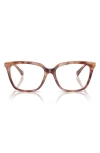 Emporio Armani 55mm Cat Eye Optical Glasses In Brown