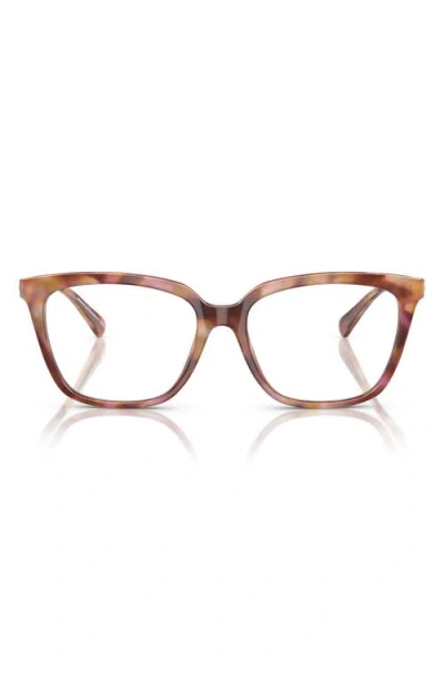 Emporio Armani 55mm Cat Eye Optical Glasses In Brown