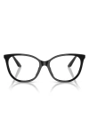 Emporio Armani 55mm Cat Eye Optical Glasses In Black