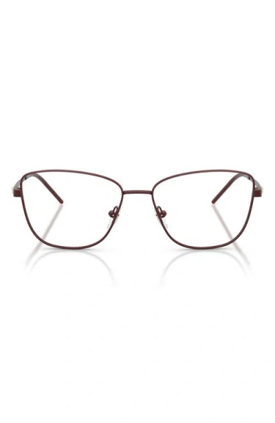 Emporio Armani 55mm Irregular Optical Glasses In Black