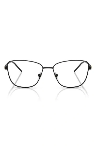 Emporio Armani 55mm Irregular Optical Glasses In Black