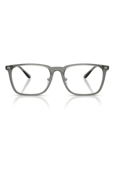 Emporio Armani 55mm Pillow Optical Glasses In Gray