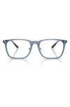 Emporio Armani 55mm Pillow Optical Glasses In Blue