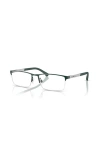 Emporio Armani 55mm Rectangle Optical Glasses In Black