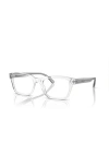 Emporio Armani 55mm Rectangle Optical Glasses In Neutral