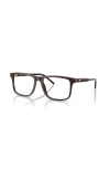 Emporio Armani 55mm Square Optical Glasses In Black