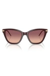 Emporio Armani 56mm Gradient Cat Eye Sunglasses