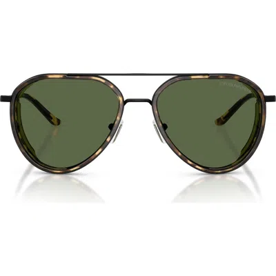 Emporio Armani 56mm Pilot Sunglasses In Multi