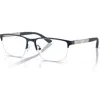 Emporio Armani 56mm Rectangle Optical Glasses In Blue