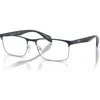 Emporio Armani 56mm Rectangle Optical Glasses In Multi