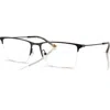 Emporio Armani 57mm Rectangle Optical Glasses In Black