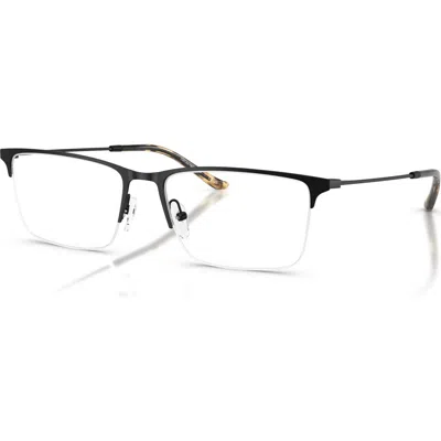 Emporio Armani 57mm Rectangle Optical Glasses In Black