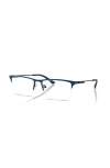 Emporio Armani 57mm Rectangle Optical Glasses In Blue