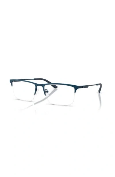 Emporio Armani 57mm Rectangle Optical Glasses In Blue