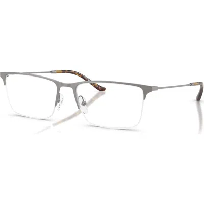 Emporio Armani 57mm Rectangle Optical Glasses In Gray
