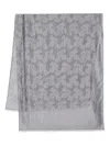 Emporio Armani Lurex-detail Scarf In Gray