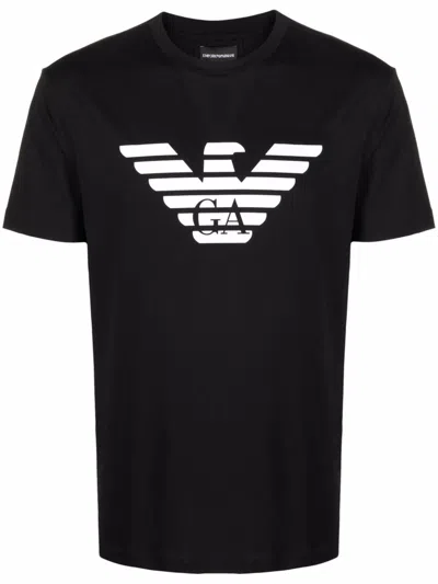 EMPORIO ARMANI T-SHIRT,8N1TN5.1JPZZ 096 0022 EAGLE BLACK