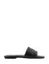 Emporio Armani Quilted Nappa-leather Effect Sandals With Eagle