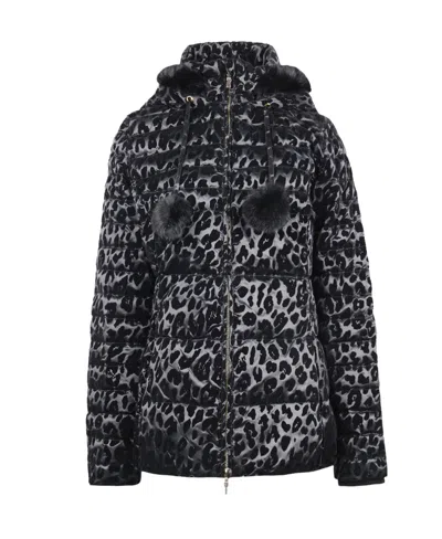Emporio Armani A Cotton-padded Suit With A Hooded Jacket In Black