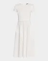 Emporio Armani A-line Milano Jersey Dress In Warm White