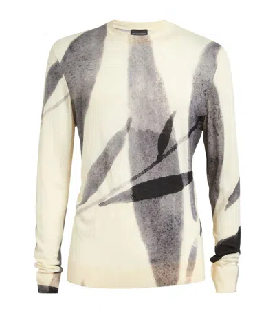 Emporio Armani Abstract Nature Sweater In Multi