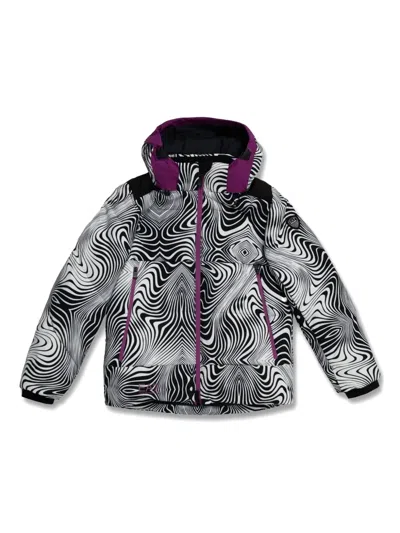 Emporio Armani Kids' Abstract-pattern Jacket In Black