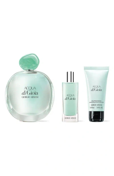 Emporio Armani Acqua Di Gioia Eau De Parfum Set (limited Edition) $172 Value In White