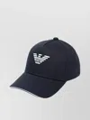 Emporio Armani Logo Embroidered Baseball Cap In Blue