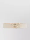 Emporio Armani Adjustable Logo Buckle Belt With Textured Finish